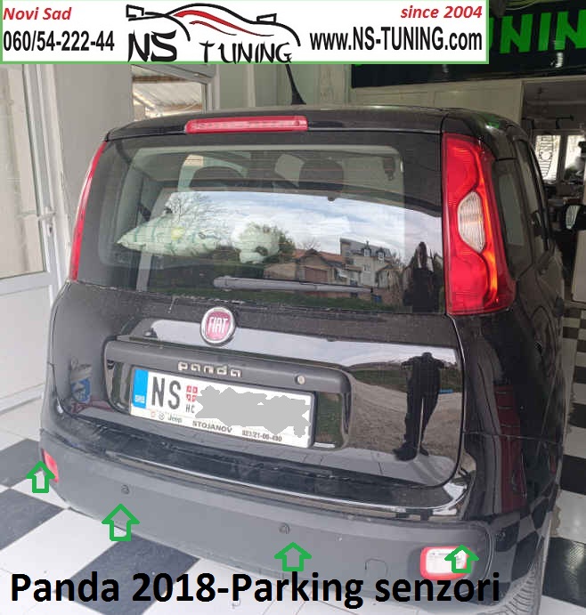 fiat panda 2016 2017 2018 2019 2020 ugradnja parking senzora sa ekranom novi sad ns tuning servis